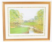 WILLIAM WAUGH - THE BALLESTEROS HOLE - SIGNED GOLF PRINT