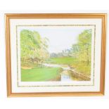 WILLIAM WAUGH - THE BALLESTEROS HOLE - SIGNED GOLF PRINT