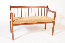 RETRO MID CENTURY WOODEN TWO SEATER BENCH