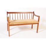 RETRO MID CENTURY WOODEN TWO SEATER BENCH