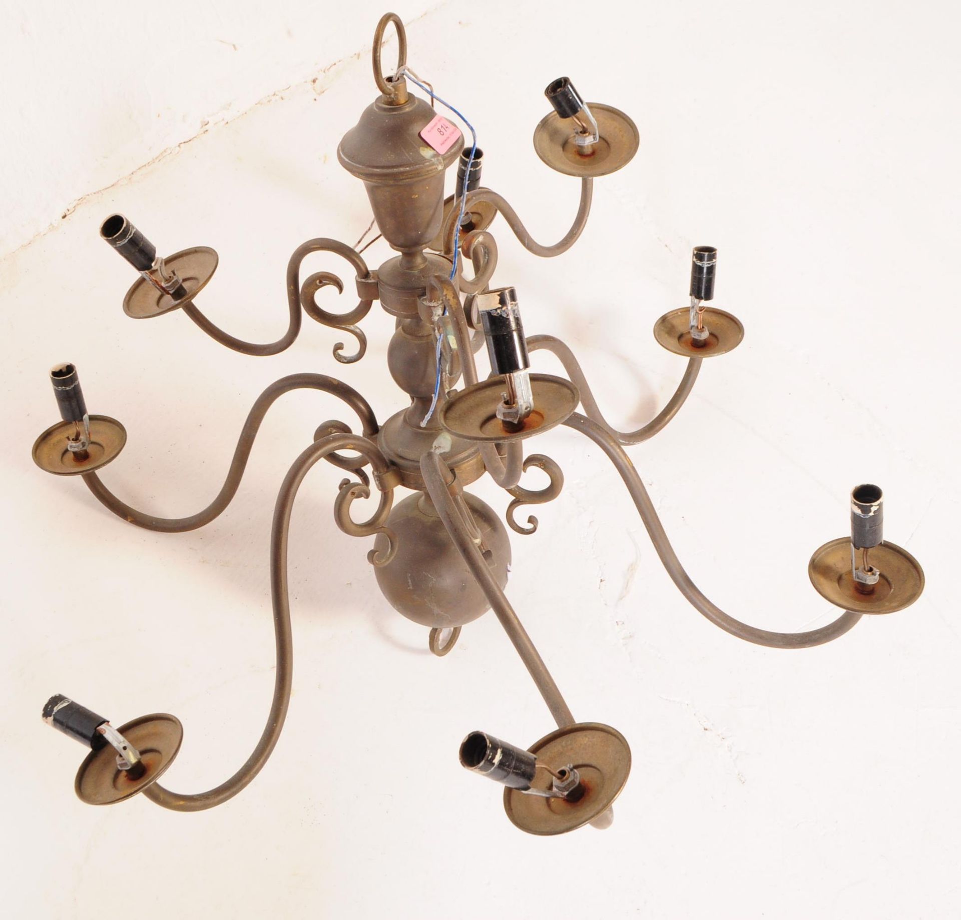 20TH CENTURY DUTCH BRASS CHANDELIER - Image 3 of 3