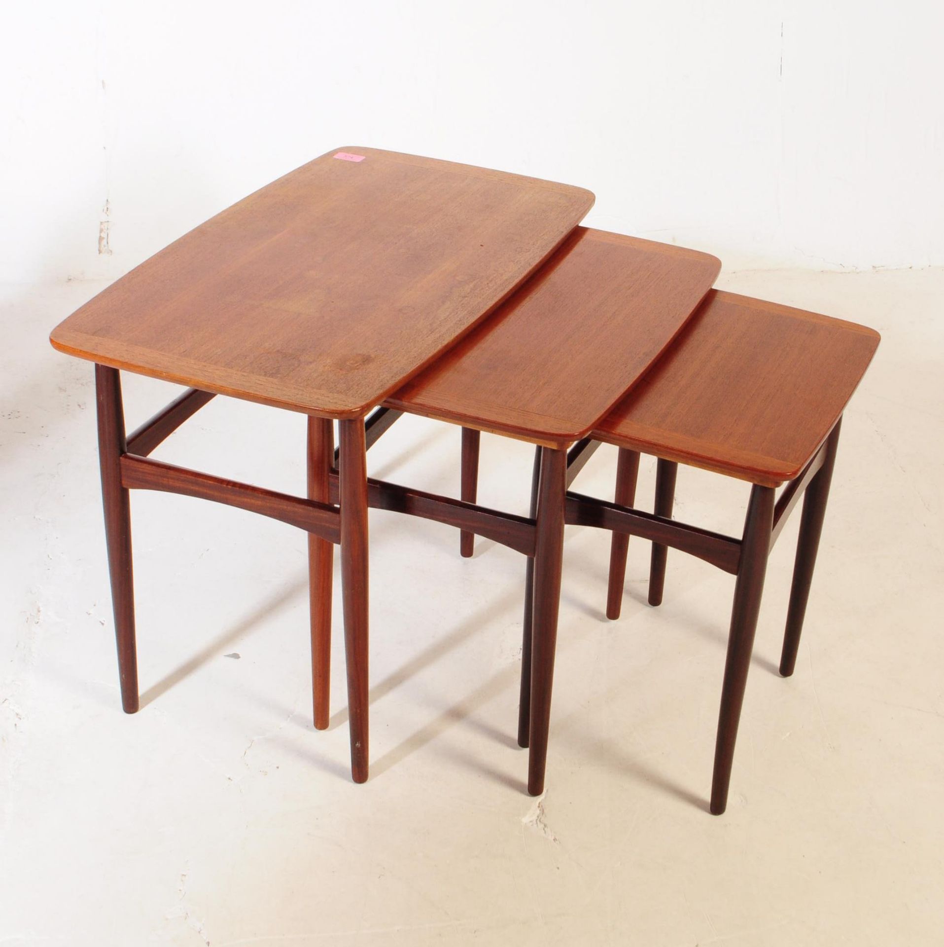 MANNER OF BR GELSTED - MID CENTURY TEAK NEST OF TABLES - Image 3 of 4