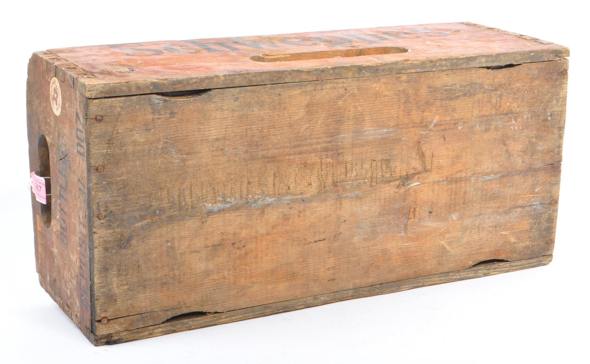 20TH CENTURY VINTAGE SCHWEPPS WOODEN CRATE - Image 6 of 6