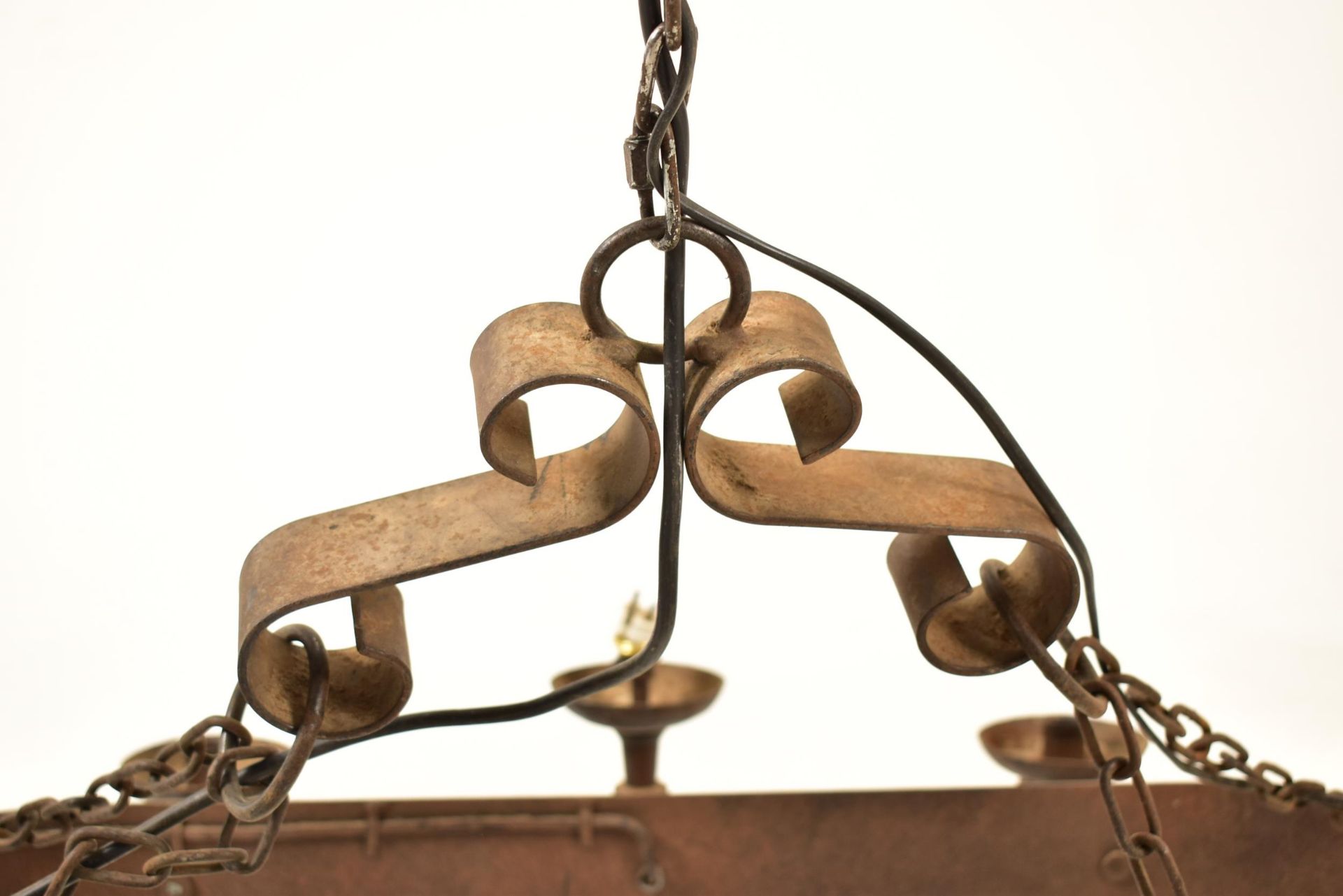 20TH CENTURY MEDIEVAL REVIVAL CAST IRON CHANDELIER - Image 5 of 9