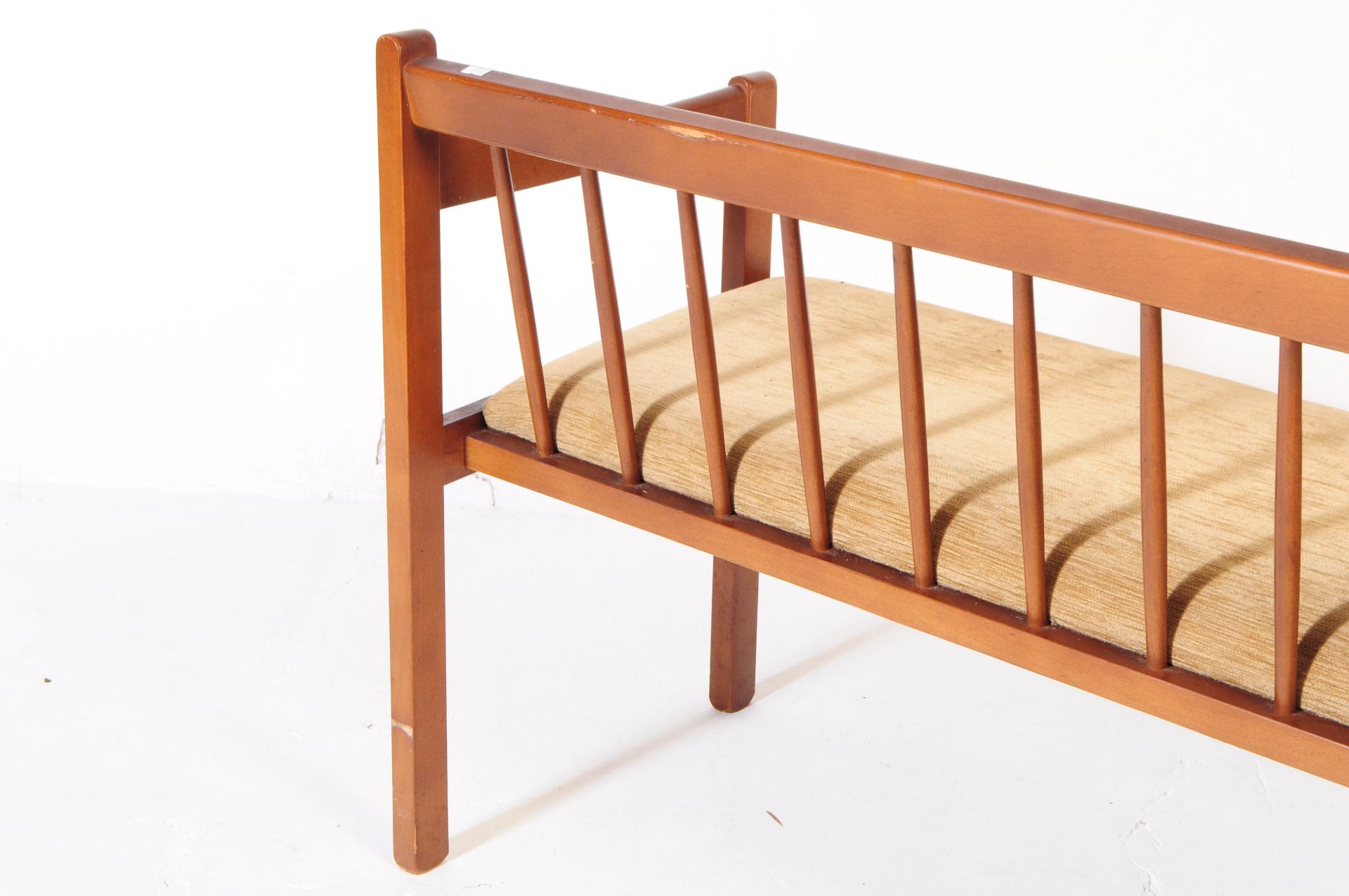 RETRO MID CENTURY WOODEN TWO SEATER BENCH - Bild 4 aus 4