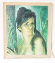 JOSEPH HENRY LYNCH - TINA - RETRO PORTRAIT WALL HANGING PRINT