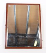 LARGE 20TH CENTURY MAHOGANY FRAMED MIRROR