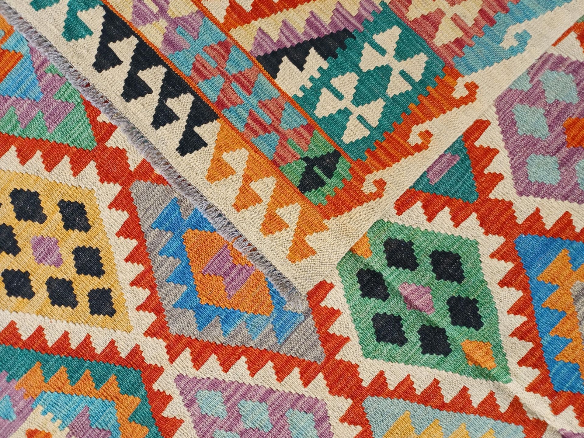 20TH CENTURY ANATOLIAN TURKISH KILIM RUG - Image 4 of 4