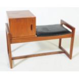 BRITISH MODERN DESIGN - MID CENTURY TEAK TELEPHONE TABLE