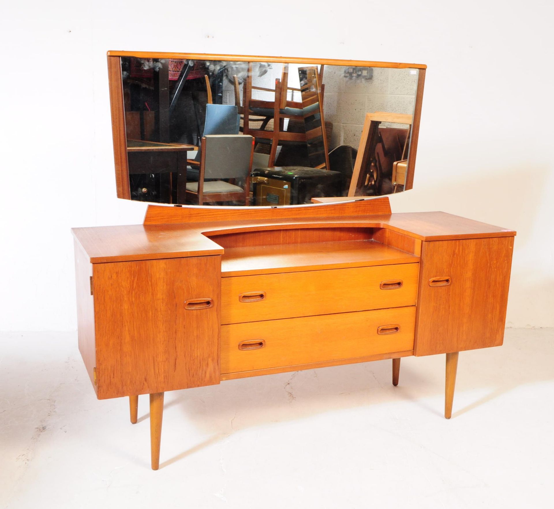 LEBUS - MID CENTURY TEAK WOOD DRESSING TABLE