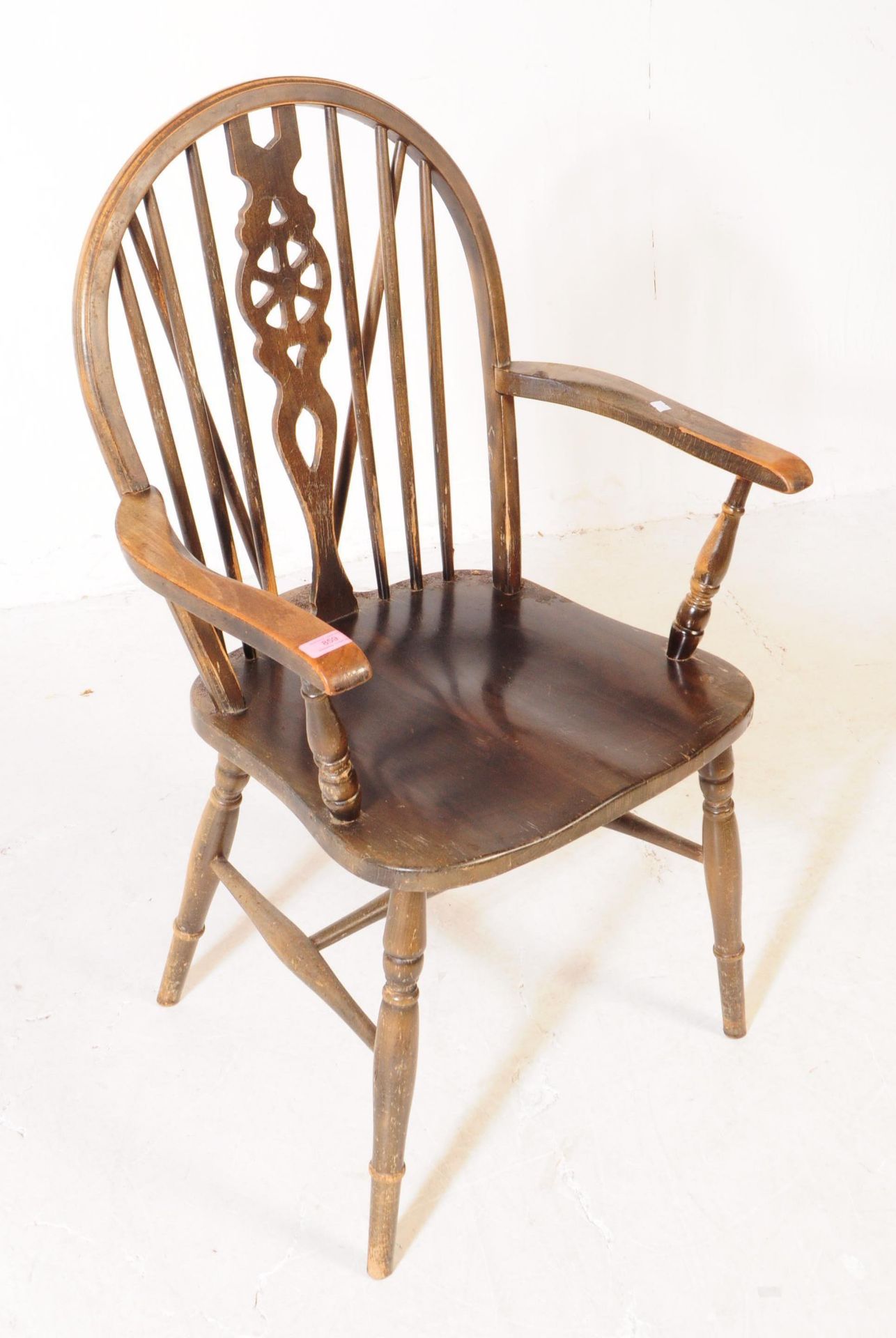 20TH CENTURY WINDSOR VICTORIAN STYLE WHEELBACK CHAIR - Image 2 of 6