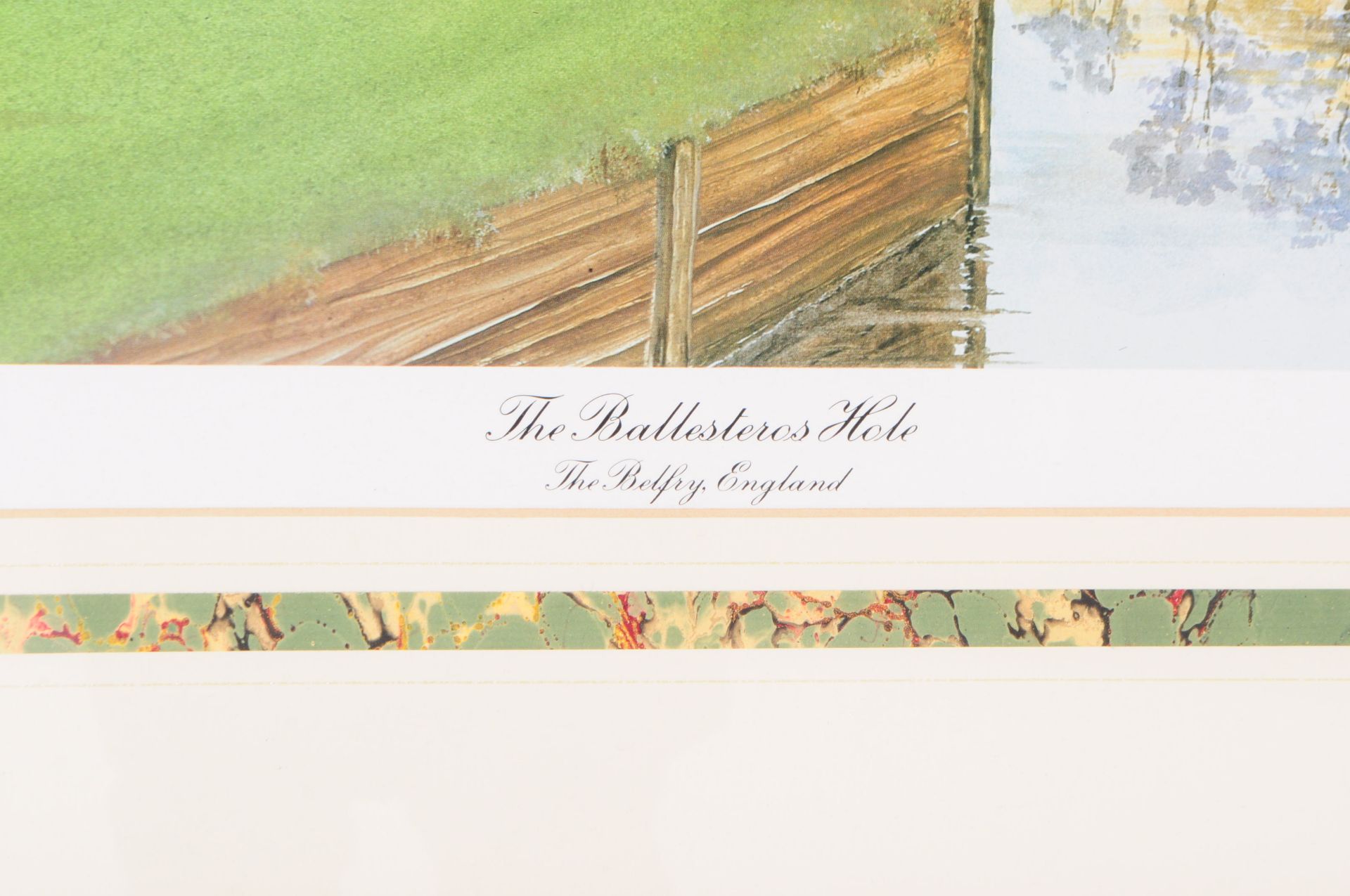 WILLIAM WAUGH - THE BALLESTEROS HOLE - SIGNED GOLF PRINT - Image 3 of 5