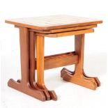 G-PLAN - RETRO MID CENTURY TEAK & TILE NEST OF TABLES