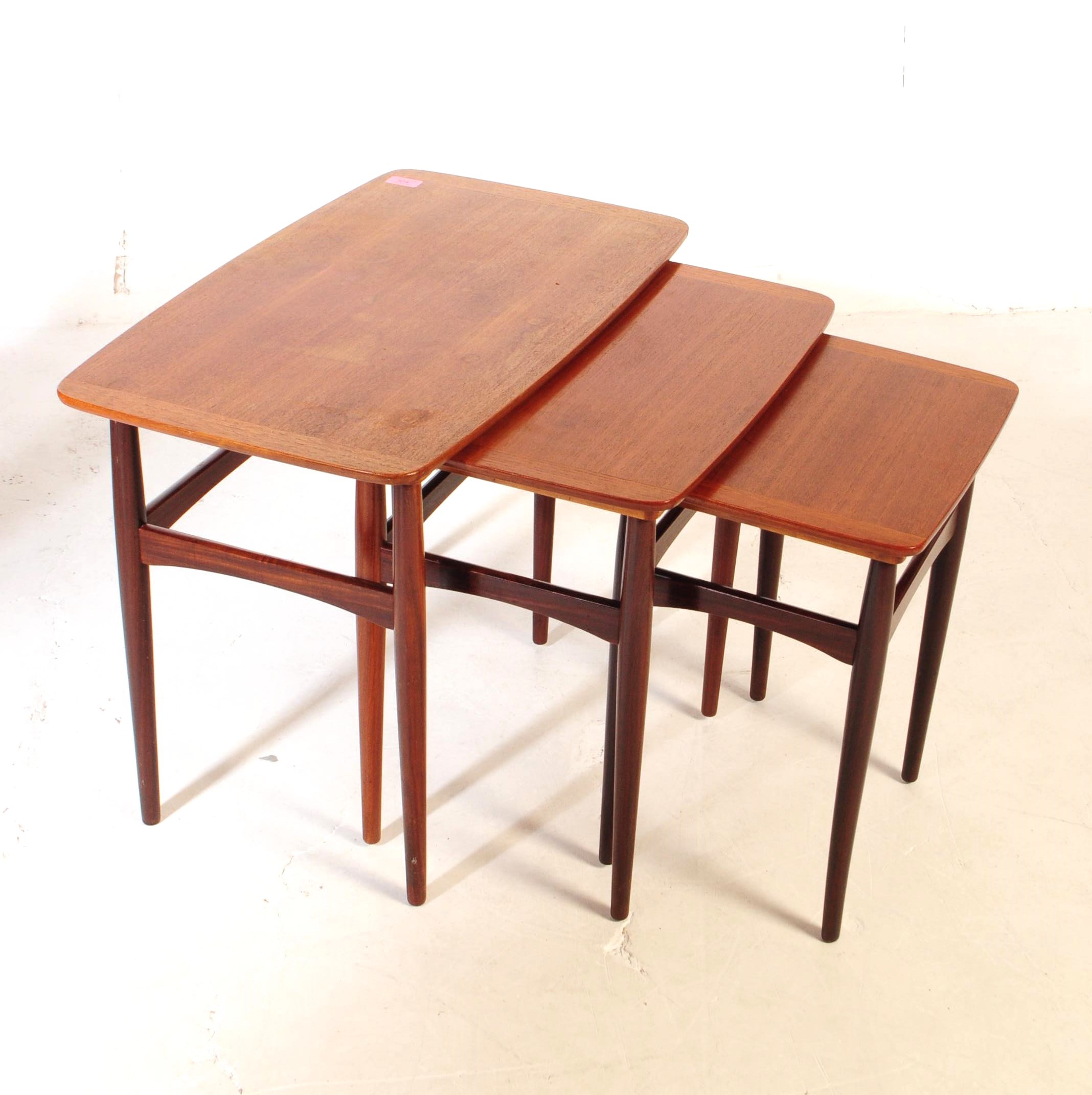 MANNER OF BR GELSTED - MID CENTURY TEAK NEST OF TABLES - Image 2 of 4