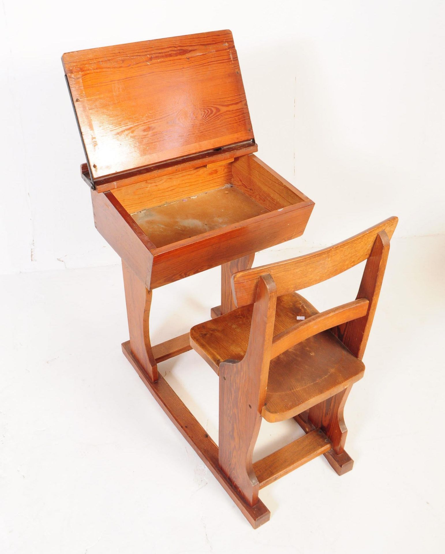 19TH CENTURY VICTORIAN OAK SCHOOL DESK - Image 5 of 6