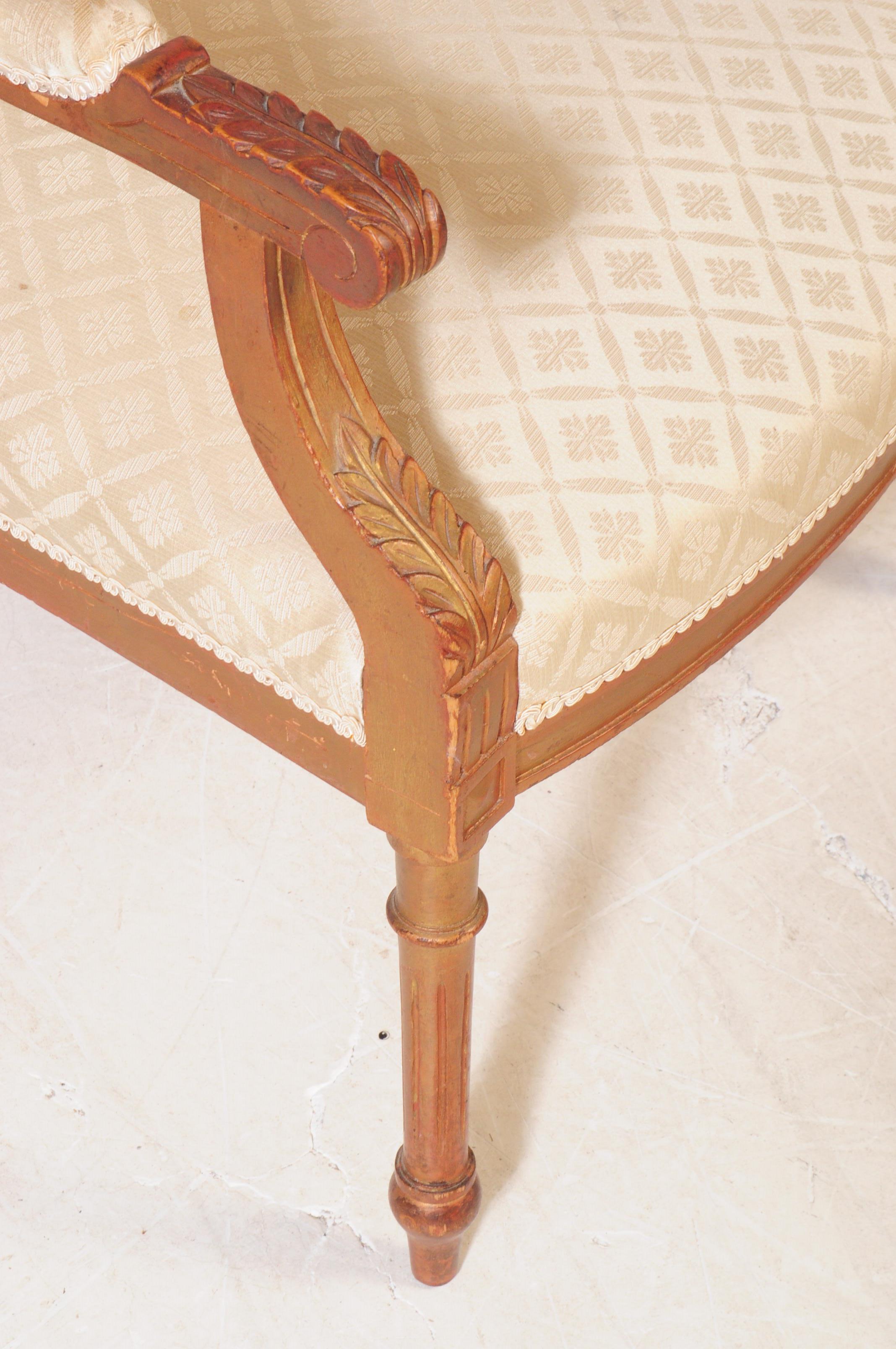 FRENCH LOUIS XVI STYLE HALL ARMCHAIR - Image 4 of 5