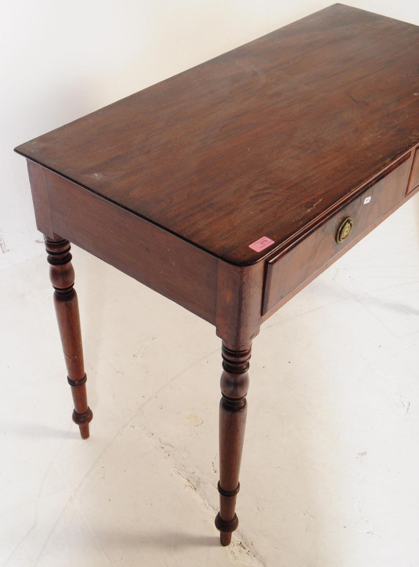 19TH CENTURY MAHOGANY WRITING DESK TABLE - Image 4 of 6