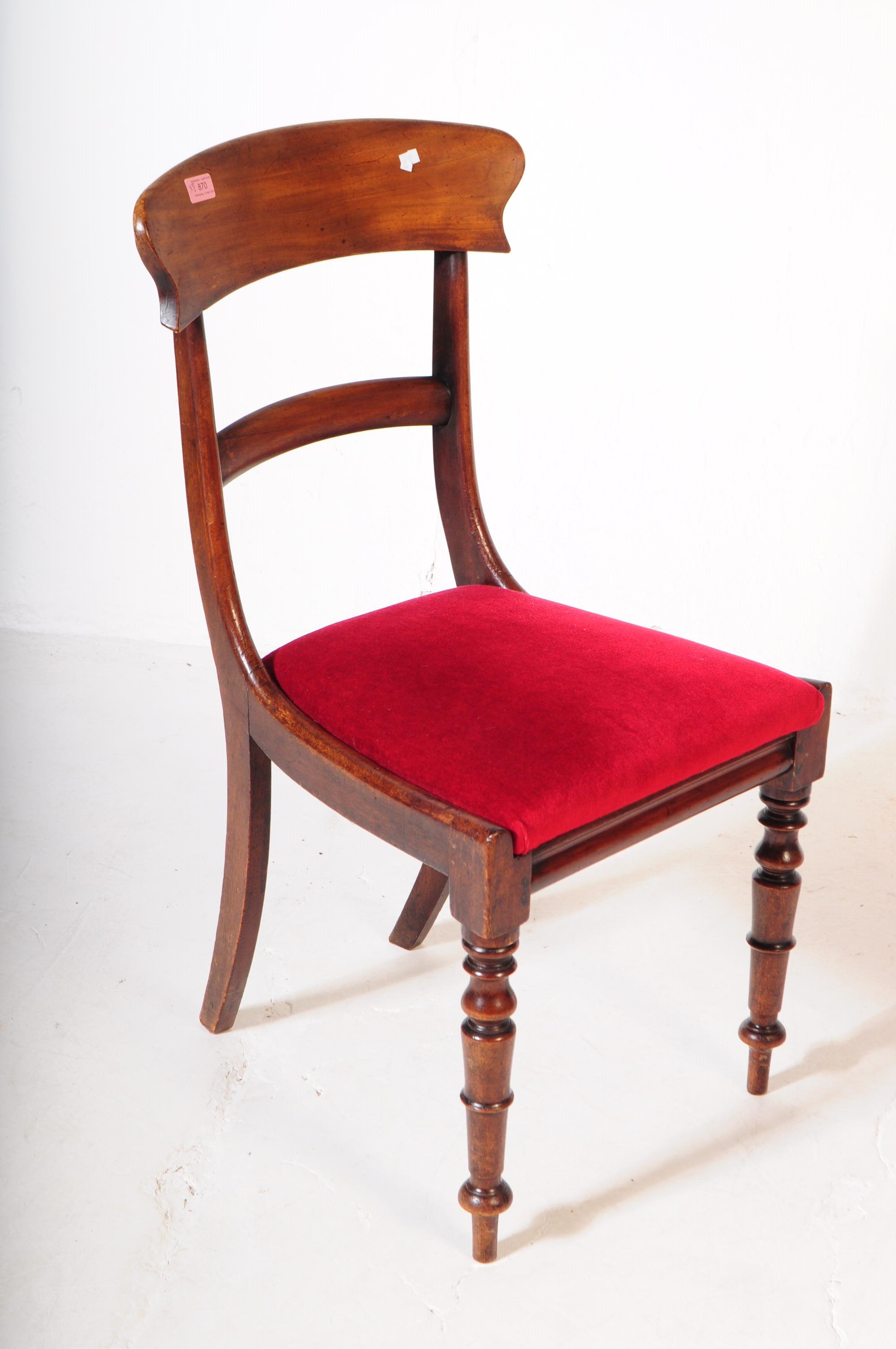 EIGHT WILLIAM IV MAHOGANY DINING CHAIRS - Image 5 of 6