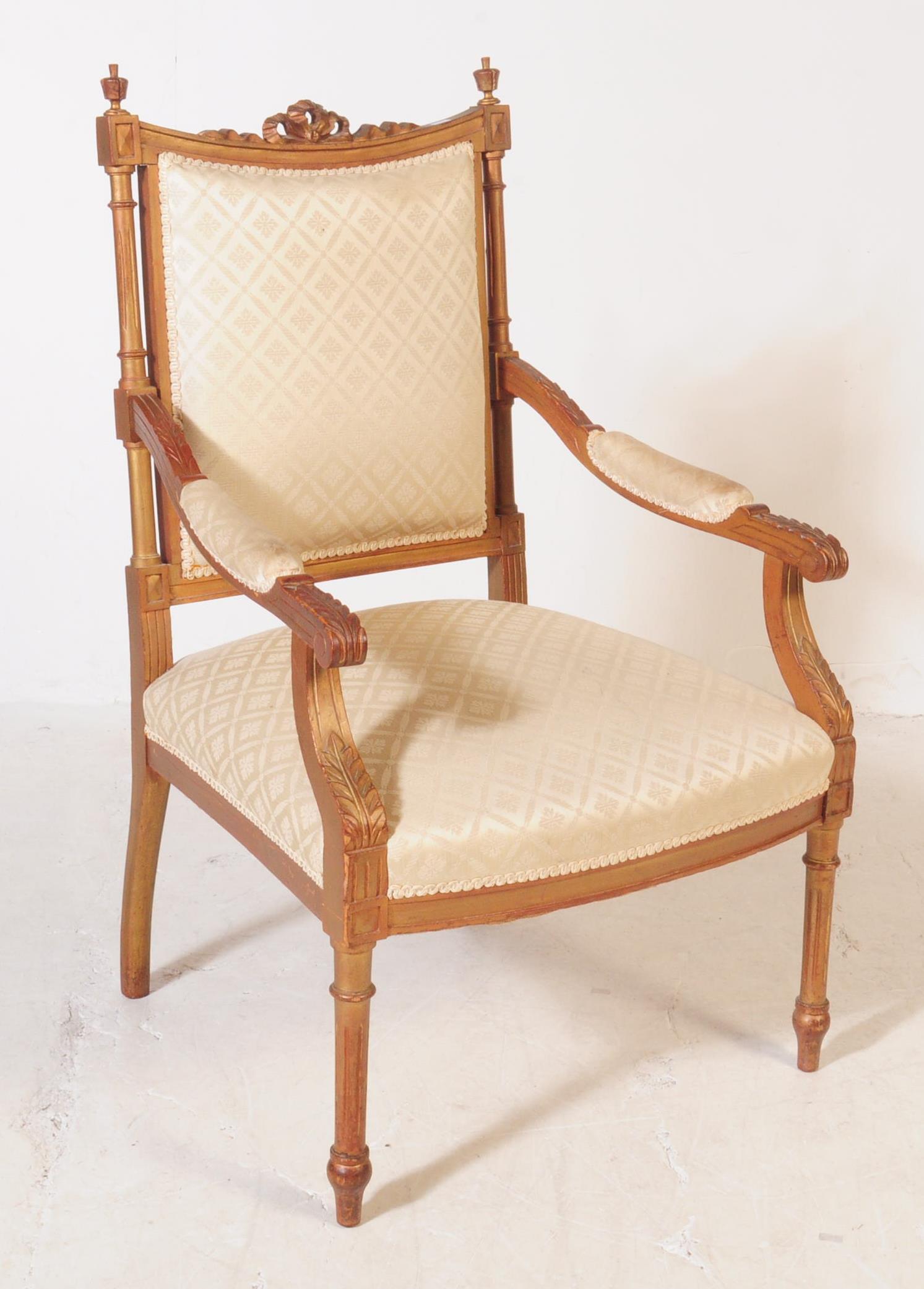 FRENCH LOUIS XVI STYLE HALL ARMCHAIR