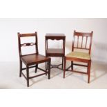 19TH CENTURY NORTH COUNTRY OAK CHAIR & ANOTHER