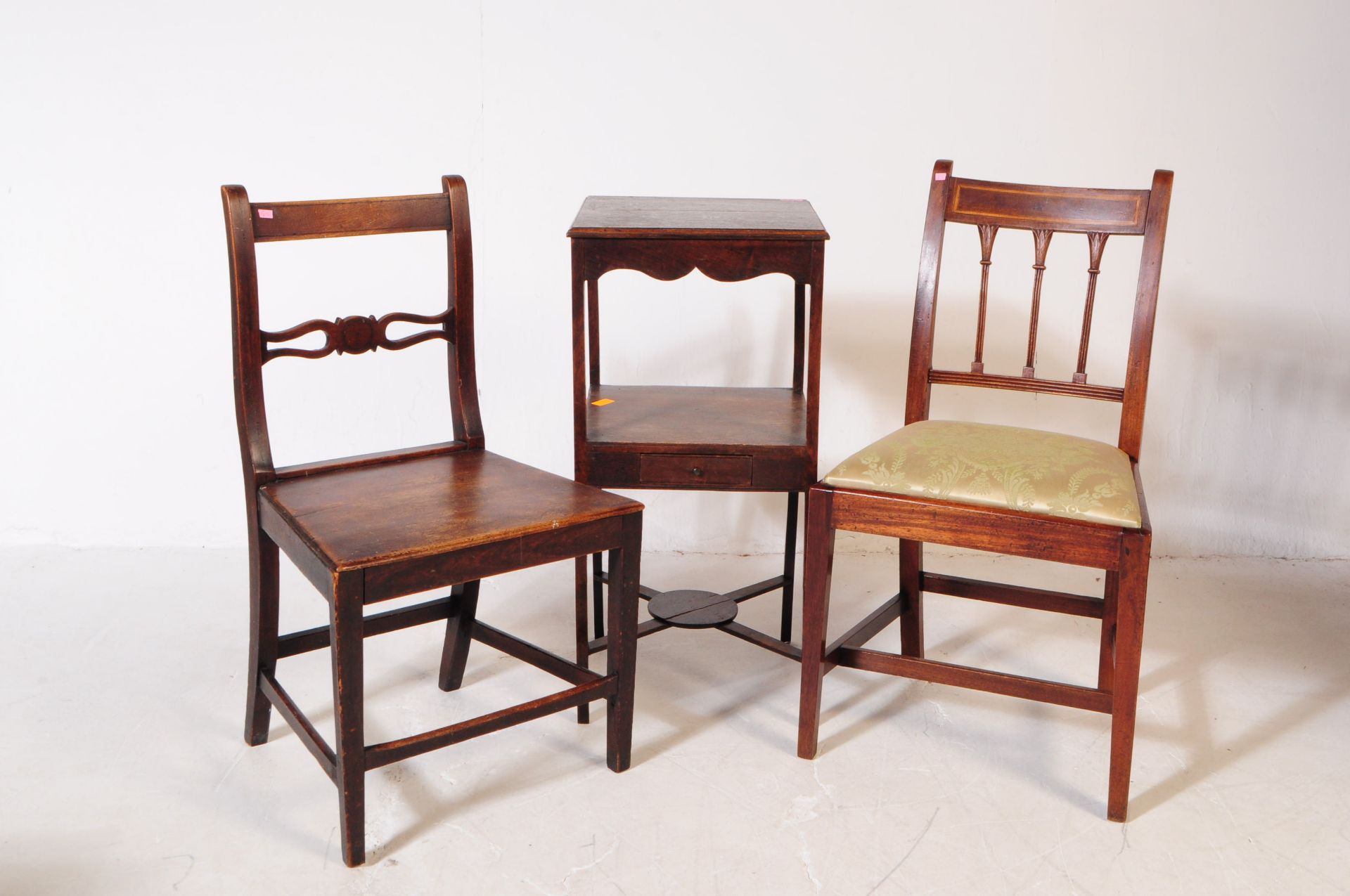 19TH CENTURY NORTH COUNTRY OAK CHAIR & ANOTHER