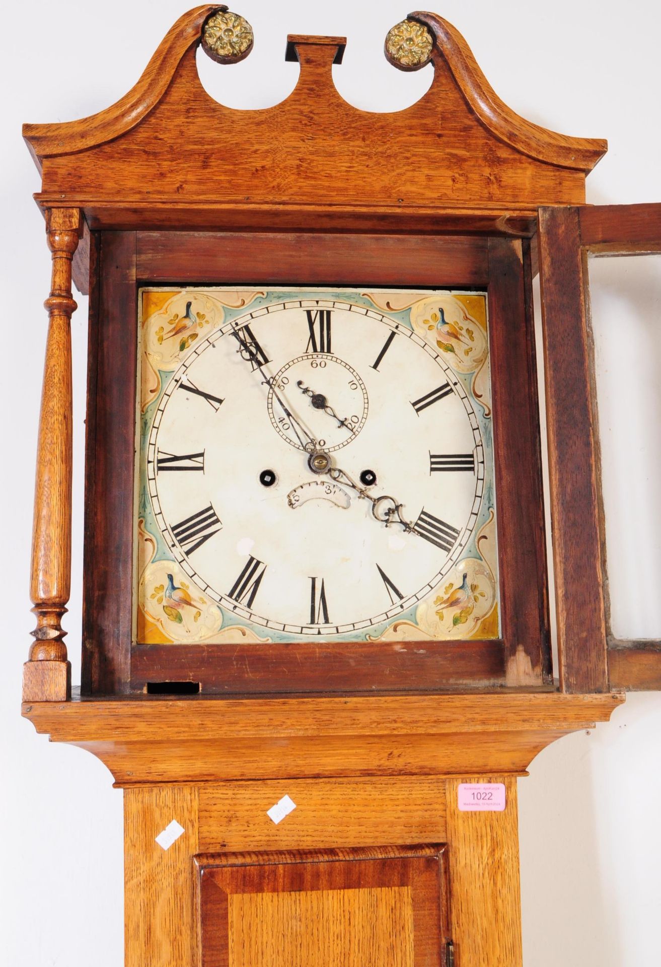 GEORGE III 19TH CENTURY WALNUT LONGCASE CLOCK - Bild 3 aus 6