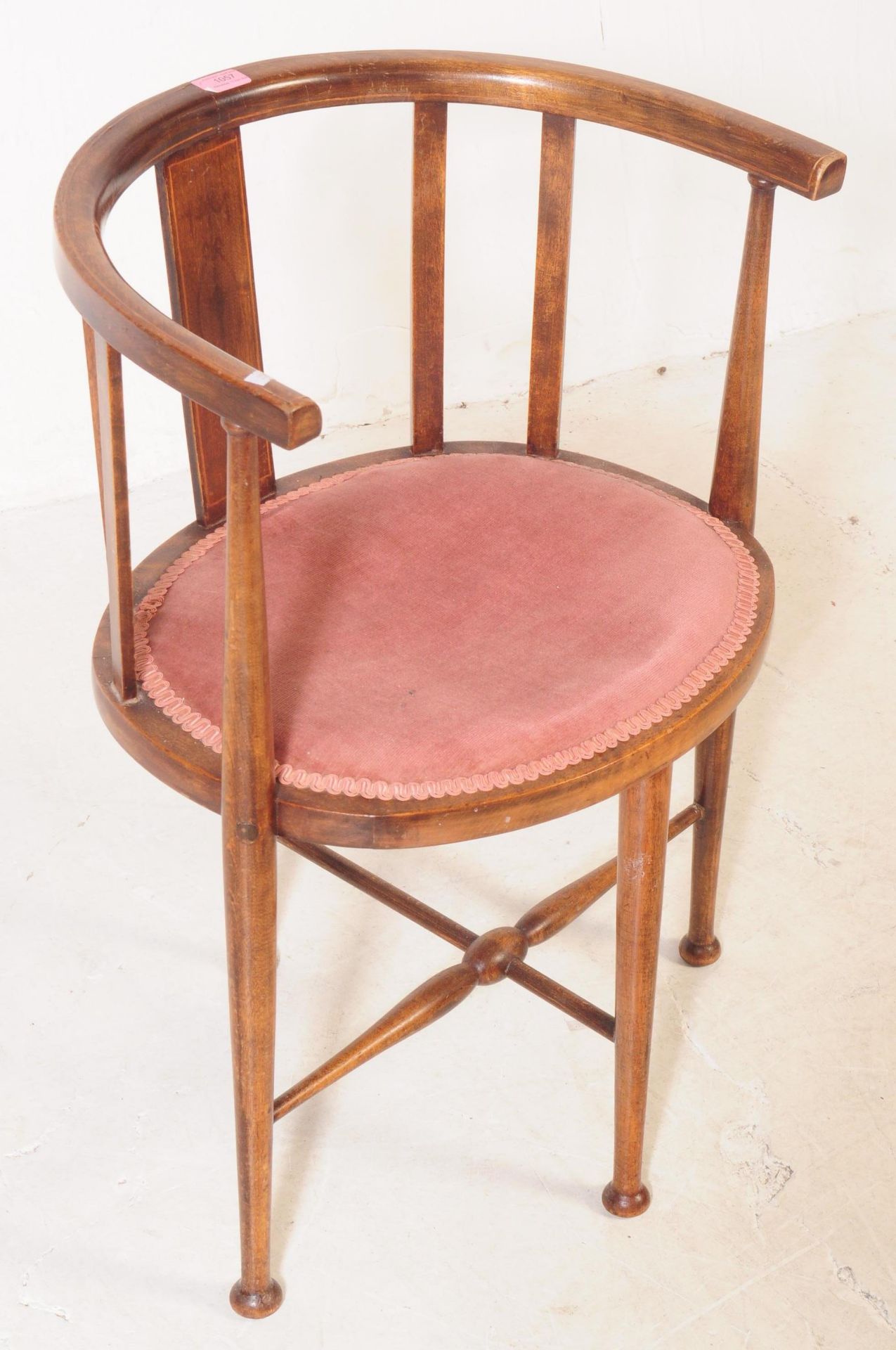 EARLY 20TH CENTURY EDWARDIAN MAHOGANY TUB CHAIR - Bild 2 aus 3