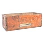 20TH CENTURY VINTAGE SCHWEPPS WOODEN CRATE