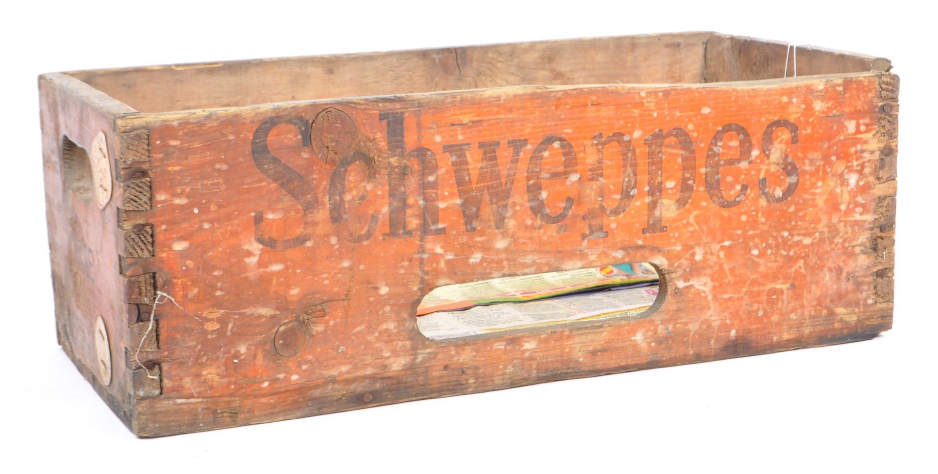 20TH CENTURY VINTAGE SCHWEPPS WOODEN CRATE