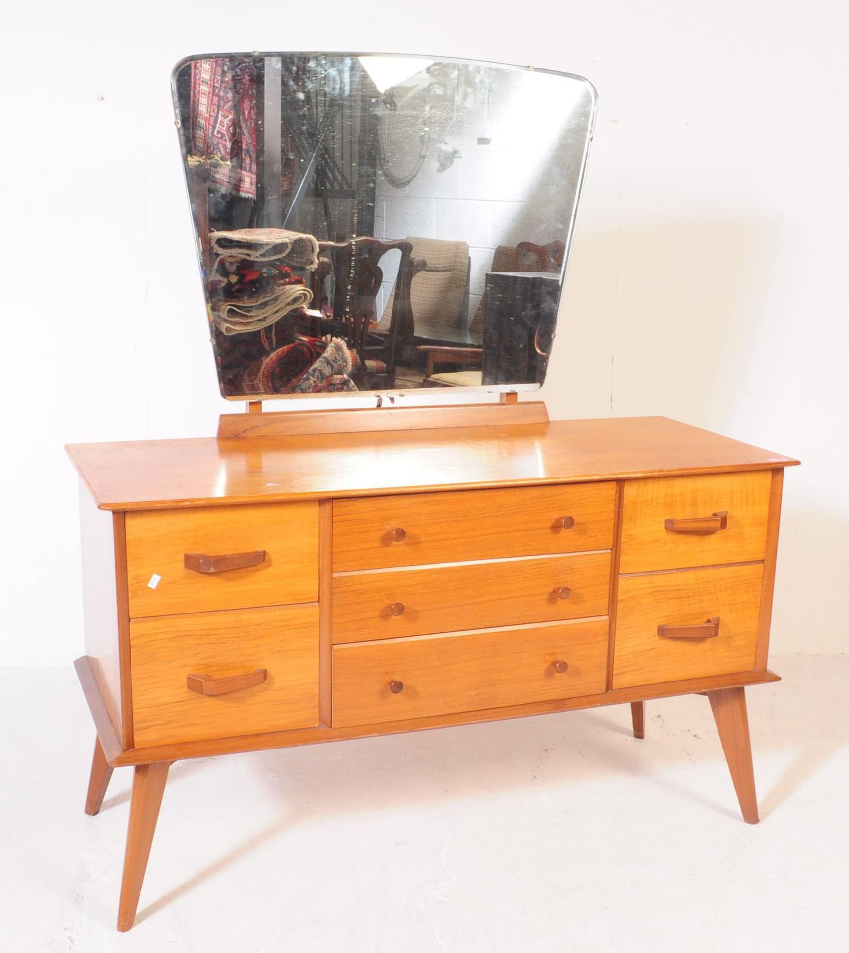 BRITISH MODERN DESIGN - MID 20TH CENTURY TEAK DRESSING TABLE