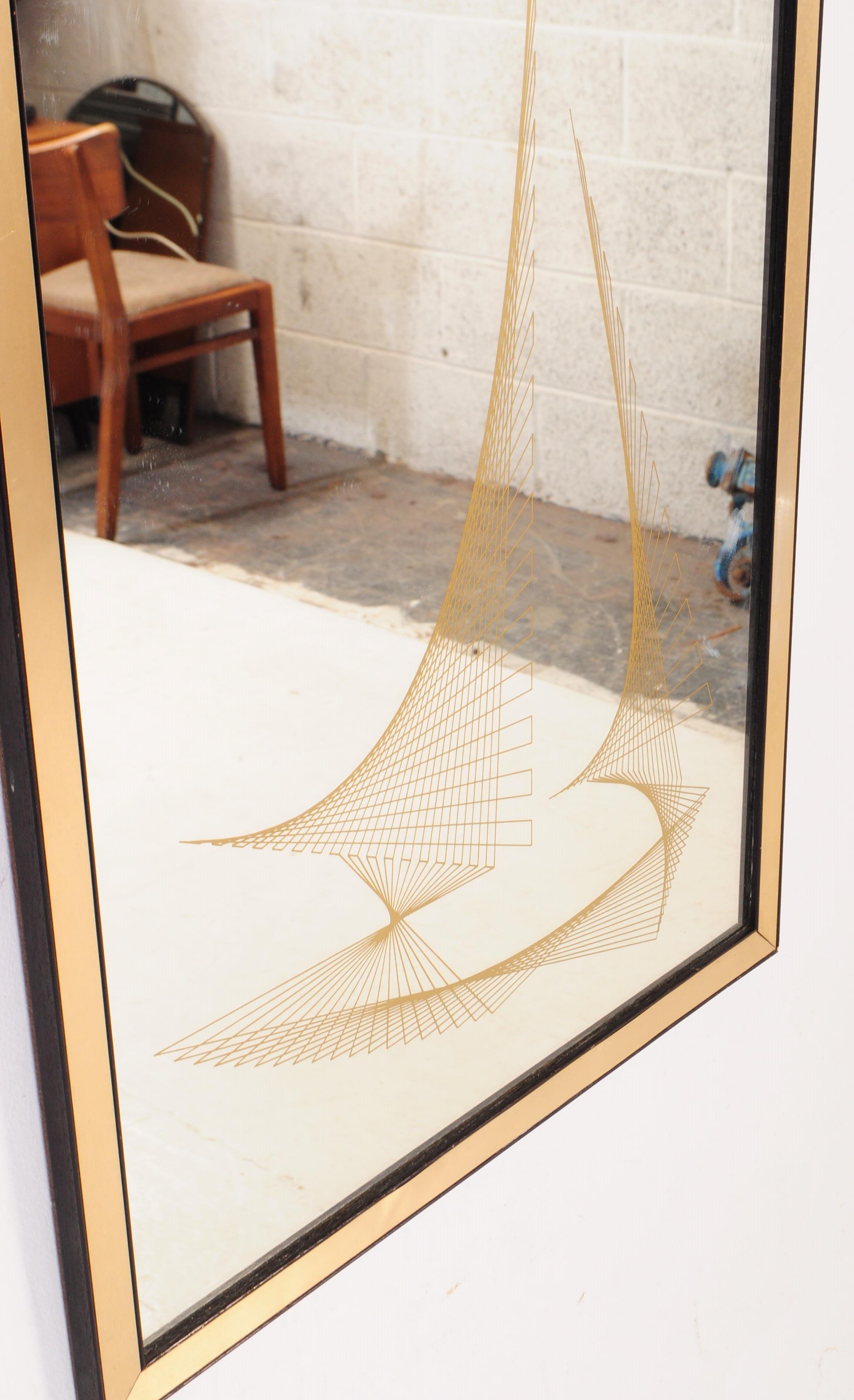 MID CENTURY 1970S WALL MIRROR - Image 3 of 4