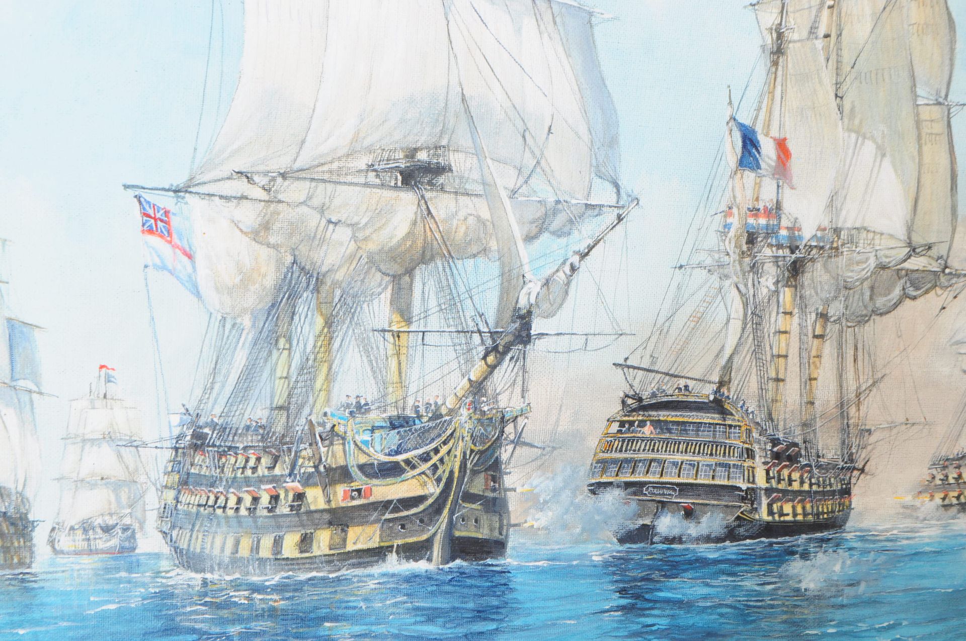 HOWARD BIRCHMORE - OIL ON CANVAS PAINTING OF VICTORY SHIP - Image 2 of 5