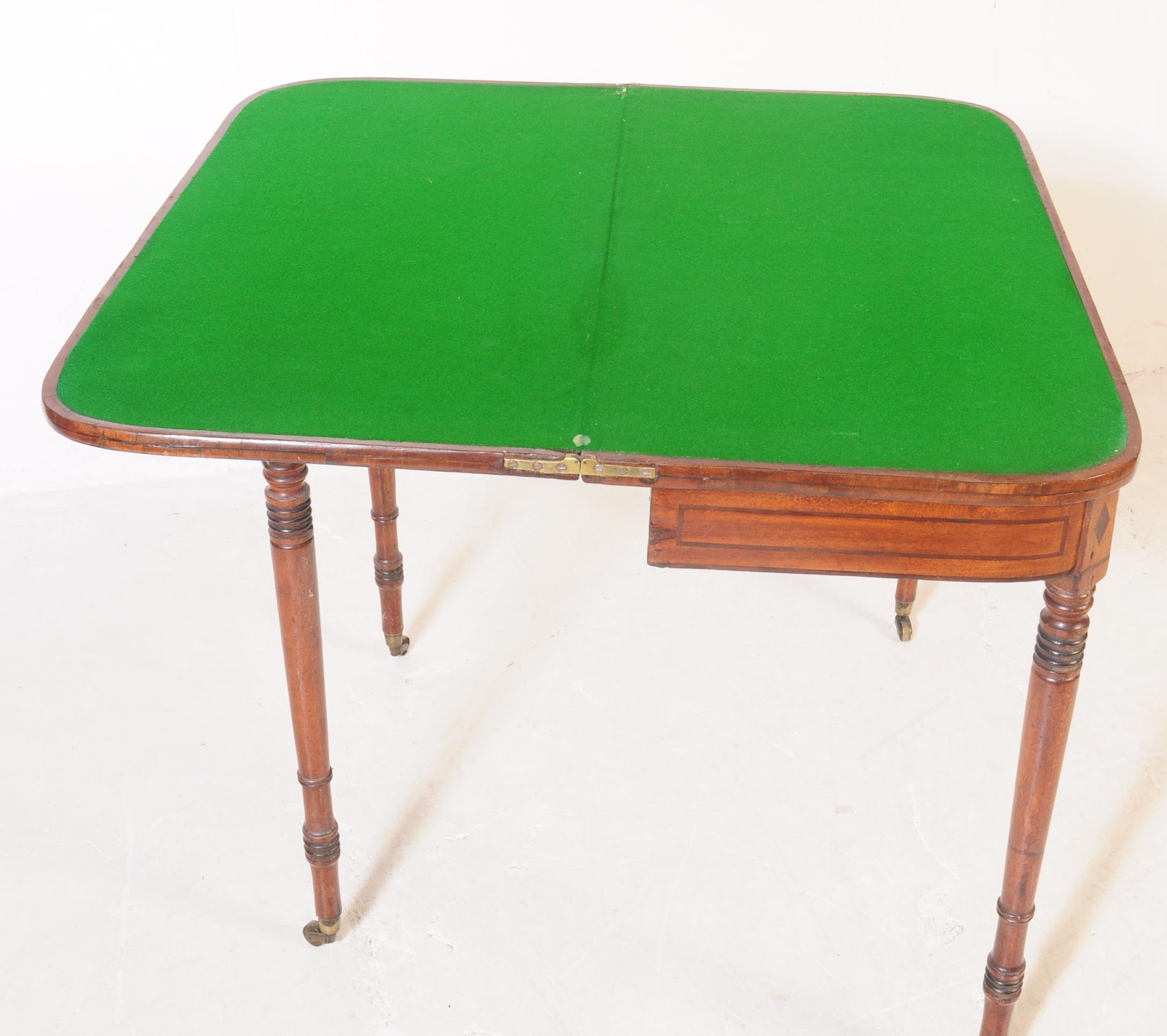 LATE 18TH CENTURY MAHOGANY FOLDING GAMES TABLE - Image 5 of 7