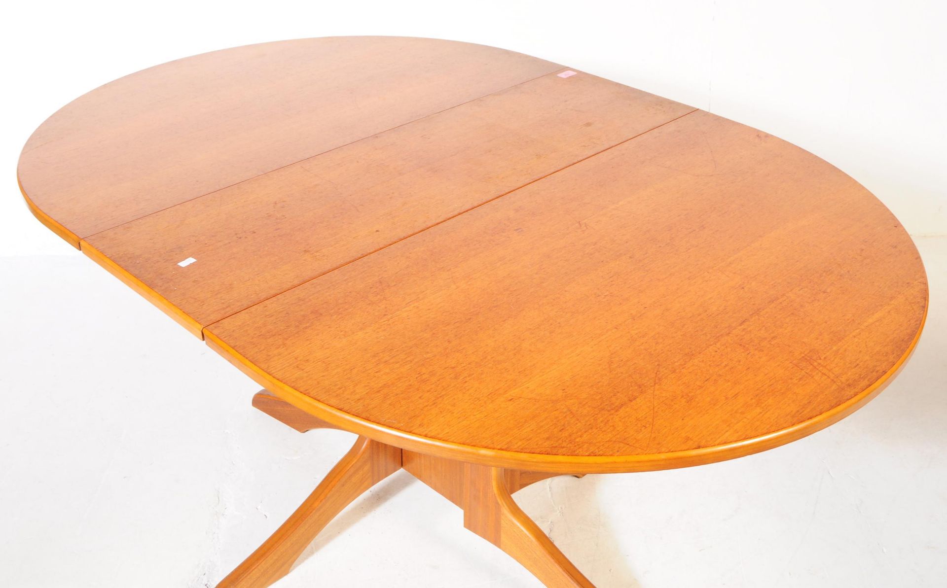 BRITISH MODERN DESIGN - RETRO TEAK SPACE SAVING DROP LEAF TABLE - Image 3 of 5