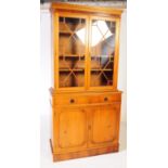REGENCY REVIVAL YEW WOOD LIBRARY BOOKCASE
