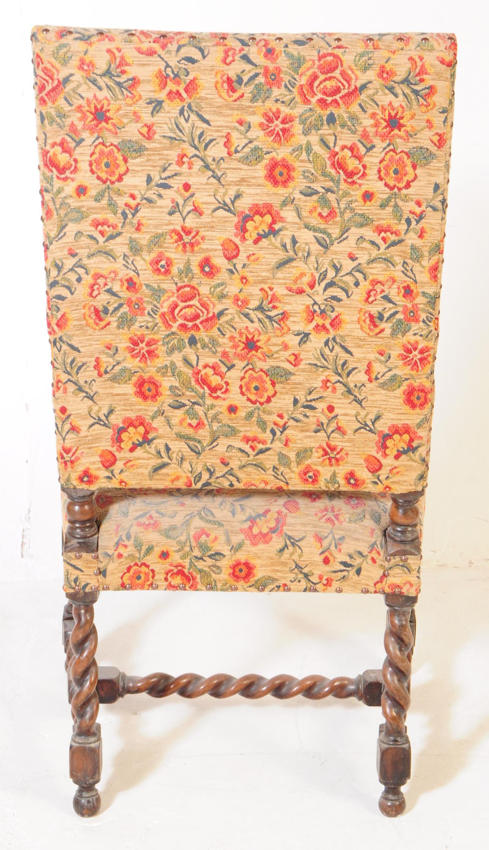 19TH CENTURY CAROLEAN BARLEY TWIST THRONE ARMCHAIR - Image 5 of 7