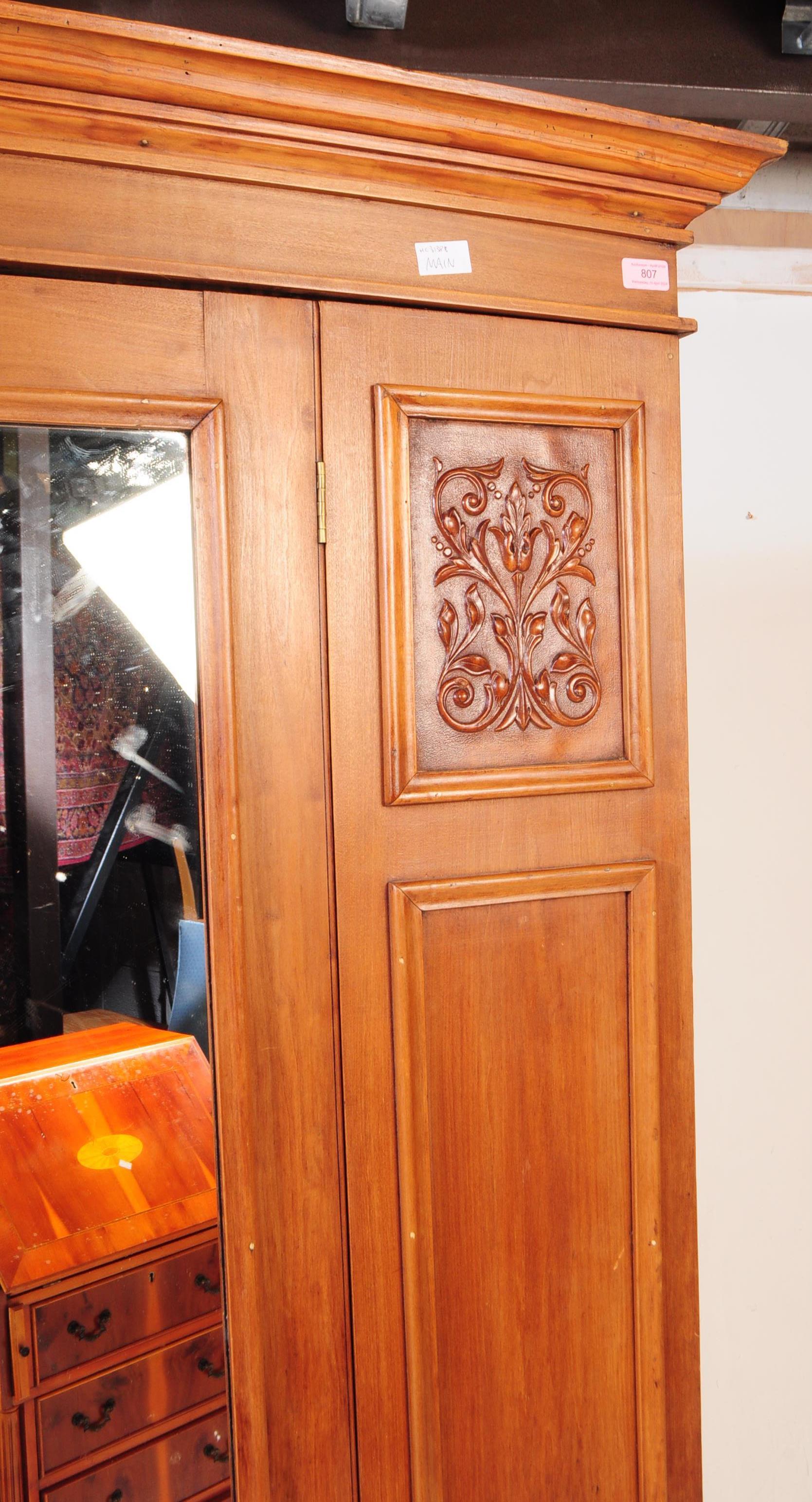 EDWARDIAN SATIN WOOD WARDROBE - Image 3 of 6