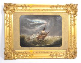 EARLY 20TH CENTURY MARITIME PAINTING IN GILT FRAME