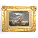 EARLY 20TH CENTURY MARITIME PAINTING IN GILT FRAME