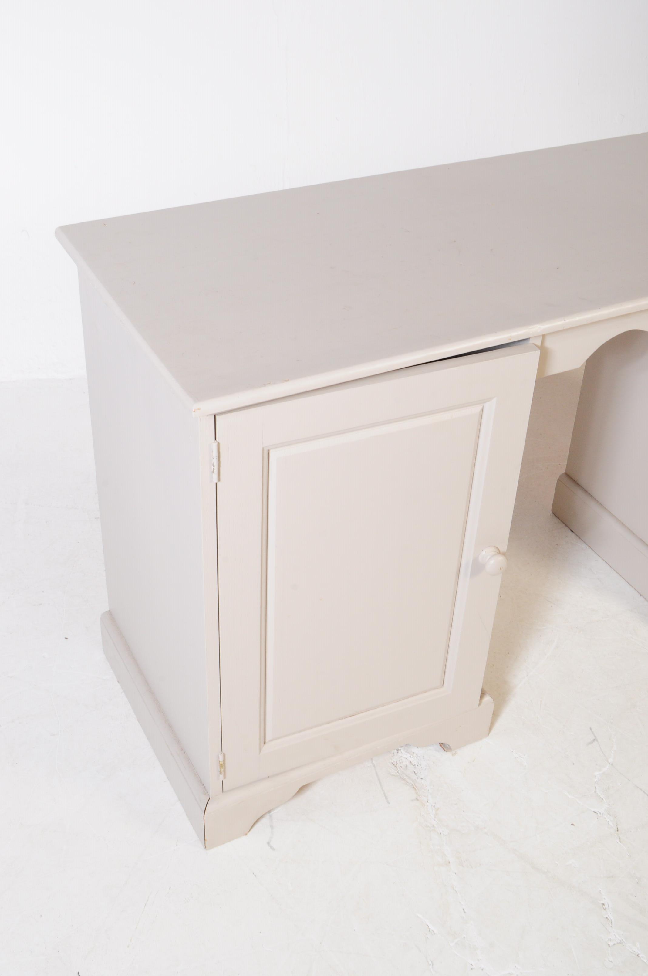 CONTEMPORARY PAINTED PINE WRITING DESK / DRESSER - Image 2 of 5