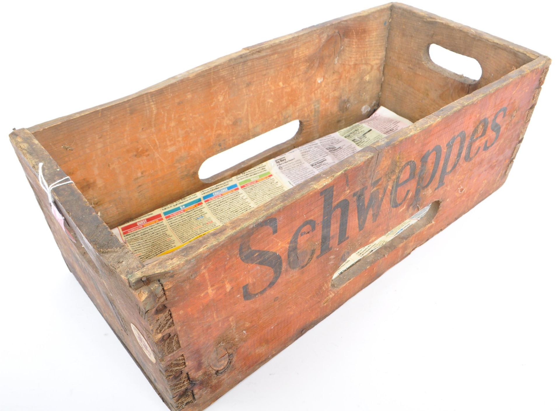 20TH CENTURY VINTAGE SCHWEPPS WOODEN CRATE - Image 5 of 6