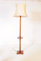 1930S ART DECO OAK FLOOR STANDING LAMP