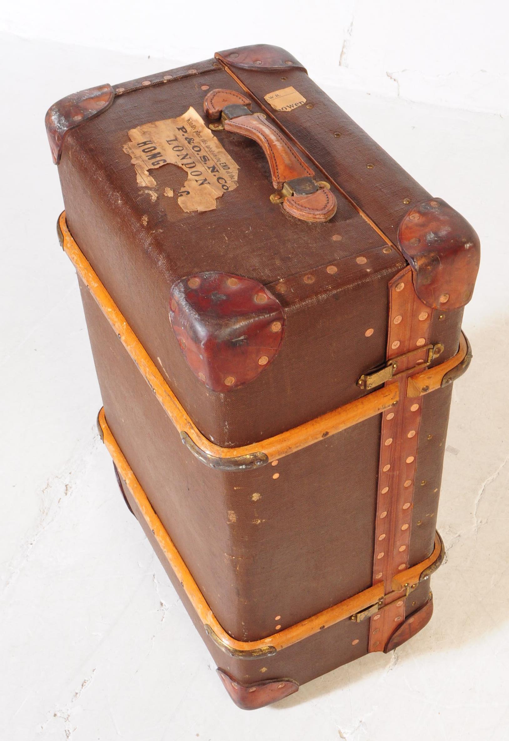 20TH CENTURY FEATHERWEIGHT STEAMER TRUNK WITH LABELS - Image 6 of 7