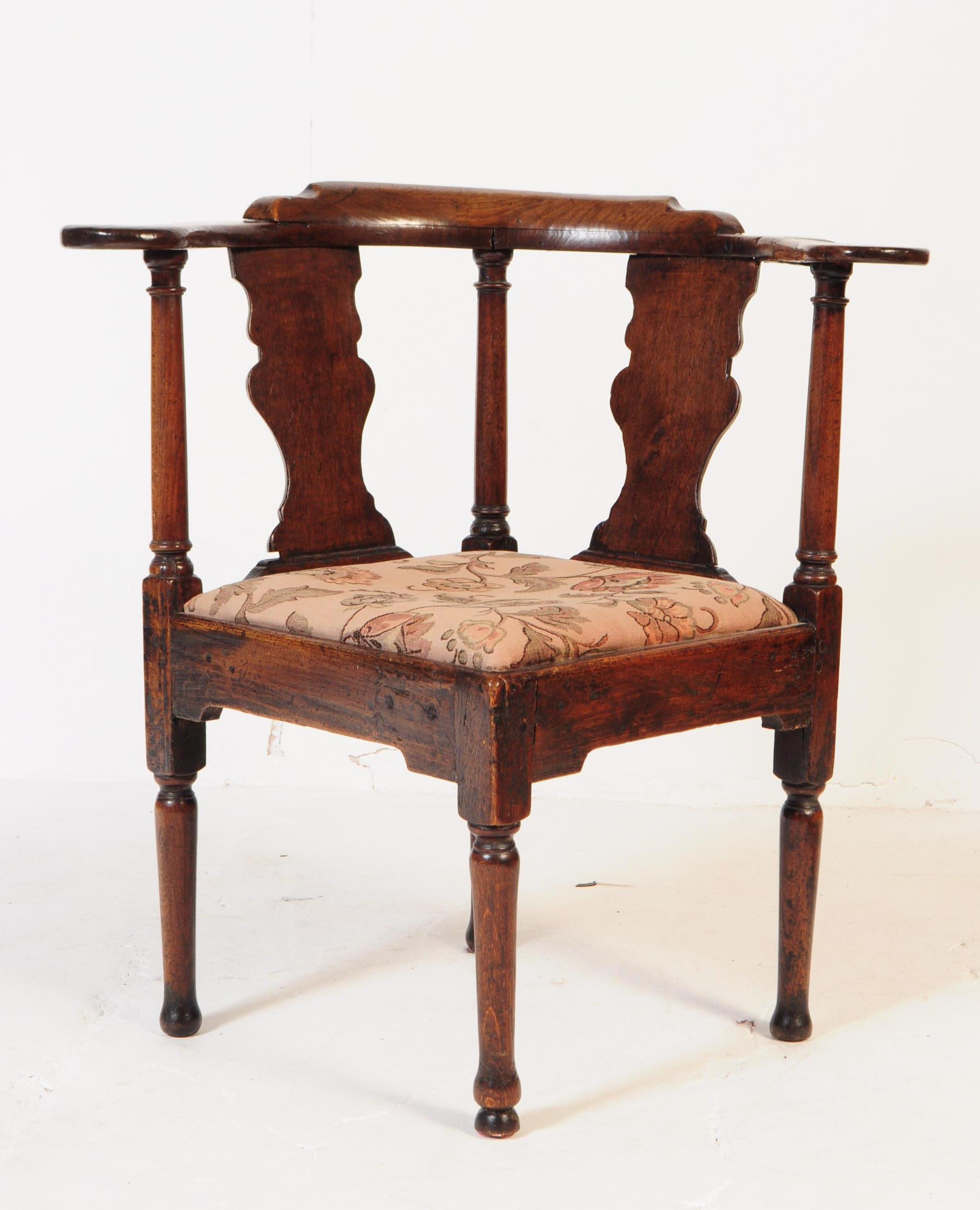 GEORGE III 19TH CENTURY MAHOGANY CORNER CHAIR