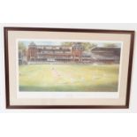 SIGNED CRICKET PRINT - ASHES 1989 BY SHERREE VALENTINE DAINES