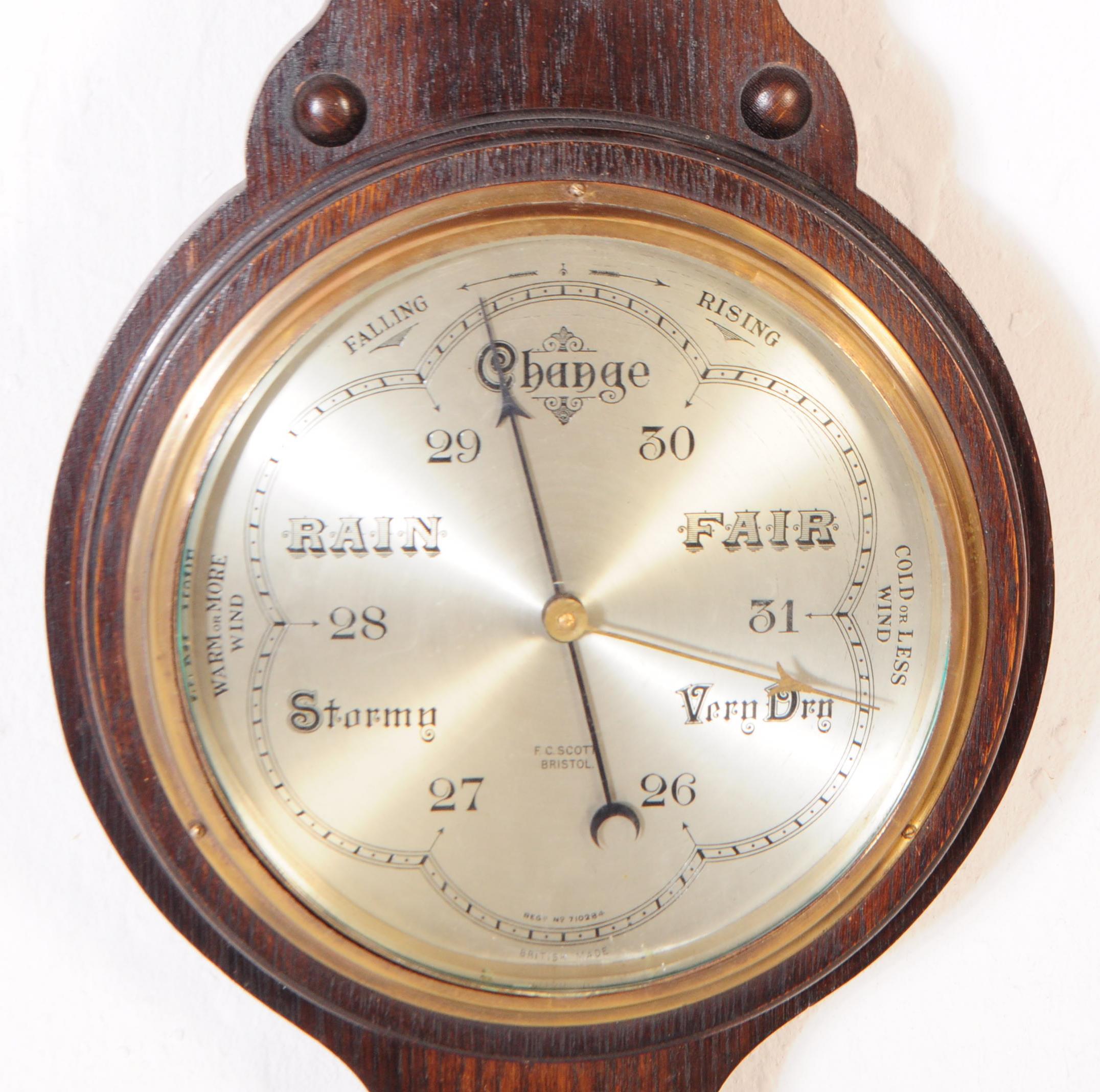 VINTAGE 20TH CENTURY CIRCA 1940S ART DECO WALL BAROMETER - Image 2 of 4