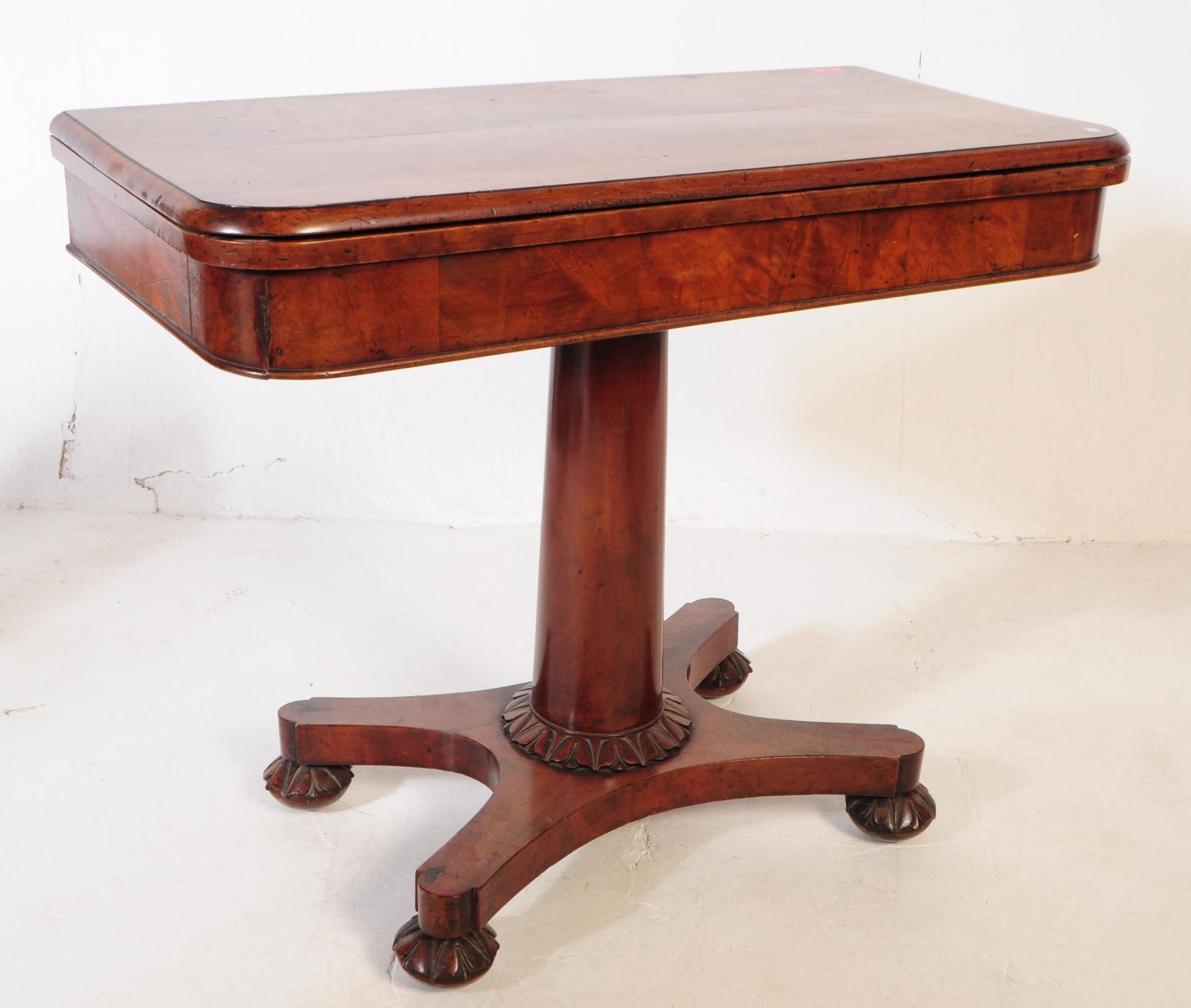 WILLIAM IV MAHOGANY FOLDING CARD TABLE