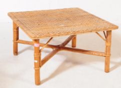 BRITISH MODERN DESIGN - MID CENTURY BAMBOO & RATTAN TABLE