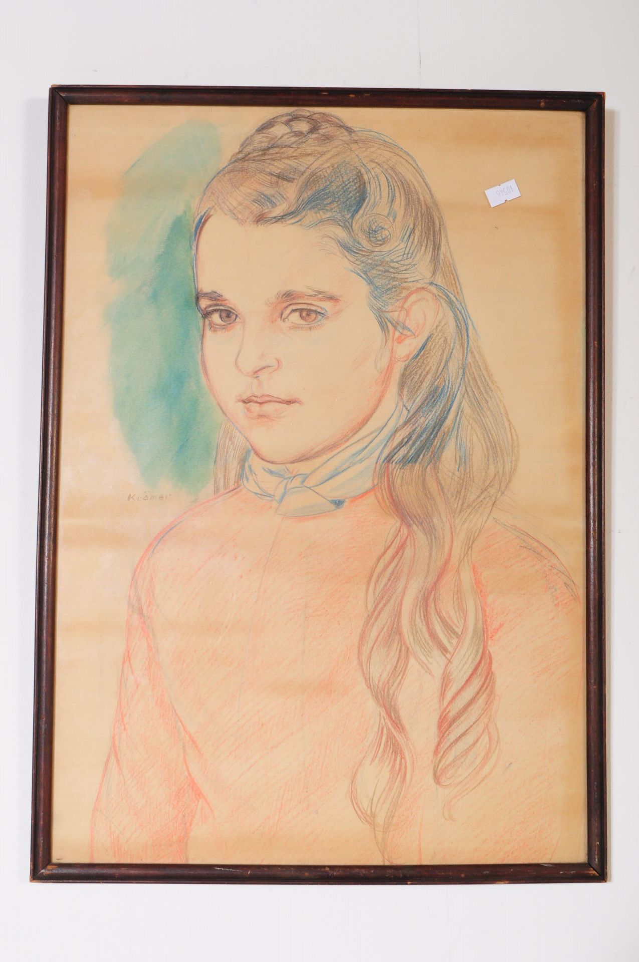 FRITZ KRAMER - SIX FRAMED PORTRAIT PAINTINGS & DRAWINGS - Bild 2 aus 7