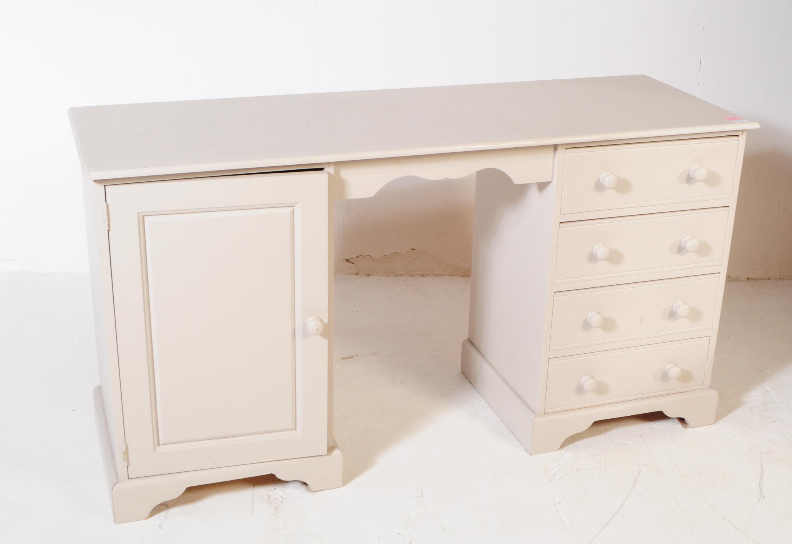 CONTEMPORARY PAINTED PINE WRITING DESK / DRESSER